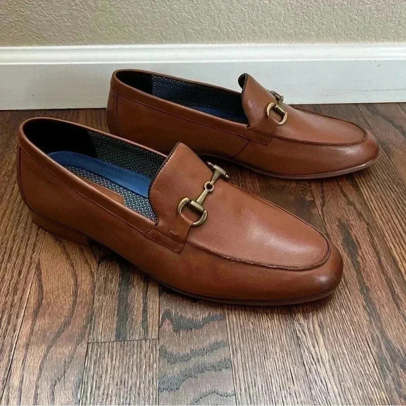 Vince Camuto Axyl Loafer Round Toe Leather Shoes Men’s Size 13 M VY-AXYL Brown - Picture 14 of 16